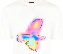 T-Shirt mit Spray Bird-Print