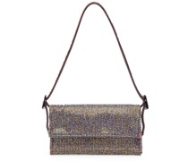 Schultertasche mit Kristallen