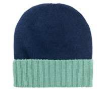 Beanie mit Kontrastsaum