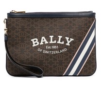 Clutch mit Monogramm-Print