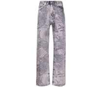 AAPE BY *A BATHING APE® Halbhohe Straight-Leg-Jeans