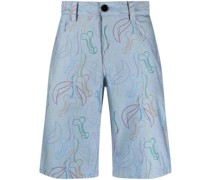 Knielange Shorts mit Print