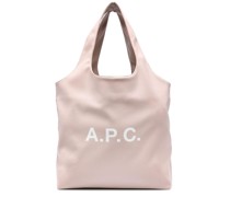 A.P.C. logo faux-leather tote bag