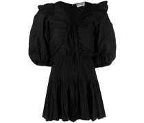Minikleid mit V-Ausschnitt und Finish