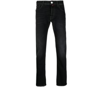 Straight-Leg-Jeans mit Logo-Stickerei