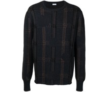 Karierter Intarsien-Pullover