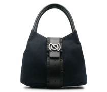Schultertasche mit Logo-Schild