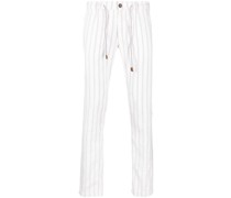 Gestreifte Straight-Leg-Hose