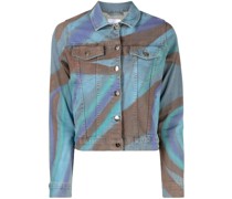 Jeansjacke mit grafischem Print