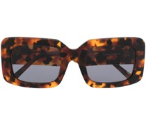 Oversized-Sonnenbrille in Schildpattoptik