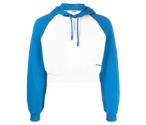 Cropped-Hoodie mit Kontrasteinsätzen