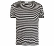 Gestreiftes T-Shirt mit Logo