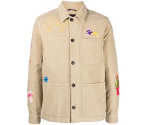 Bestickte Hemdjacke aus Cord