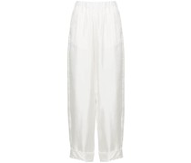 high-waist silk palazzo trousers