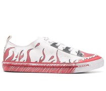 S-Athos Sneakers mit Flammen-Print