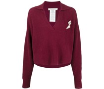 logo-patch chunky-knit Pullover