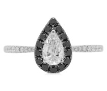 18kt Weißgoldring mit Diamanten