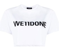 Cropped-T-Shirt mit Logo-Print