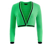 Cropped-Cardigan mit Zopfmuster
