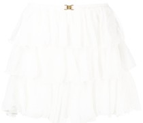 mid-rise ruffled miniskirt