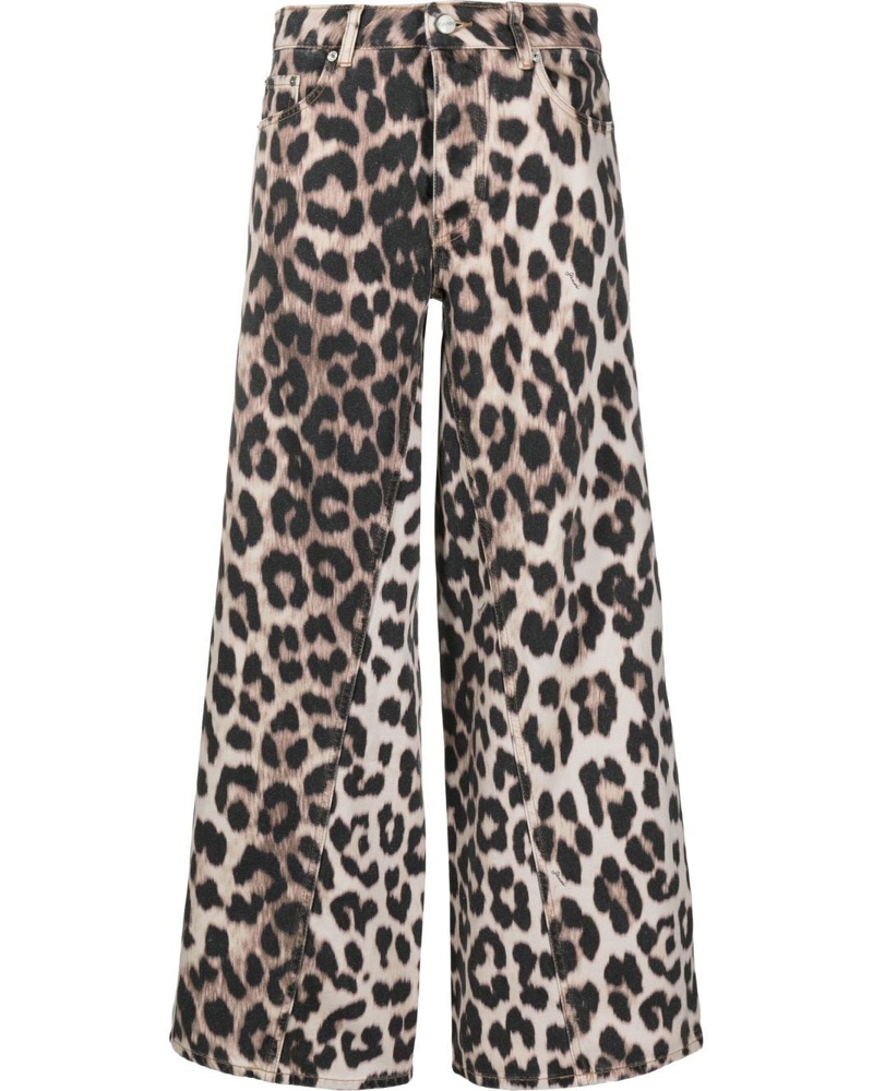 Ganni Damen Hose mit Leoparden-Print Ganni Damen Hose mit Leoparden-Print
