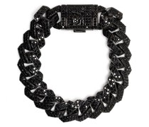 Panzerkettenarmband mit Pavé-Verschluss