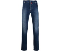 Halbhohe Straight-Leg-Jeans