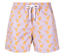 Badeshorts mit abstraktem Print