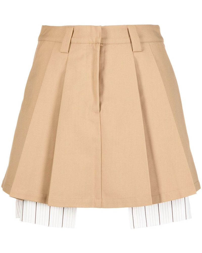 b+ab Damen Faltenrock im Layering-Look