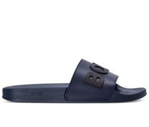 logo-embossed moulded-footbed slides