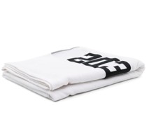 logo-jacquard cotton beach towel
