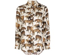 Hemd mit Leoparden-Print