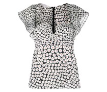 Seidenbluse mit Blumenmuster