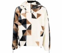 Fleece-Sweatshirt mit geometrischem Detail