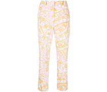 Cropped-Hose mit Bandierine-Print