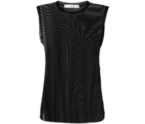 crew-neck sleeveless top