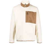 Fleecejacke mit Kontrasteinsätzen