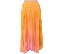pleated ombré-effect skirt