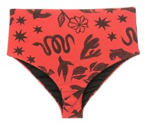 Violeta graphic-print bikini bottoms
