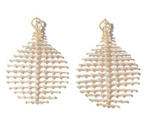 18kt Gelbgoldohrringe mit Diamanten