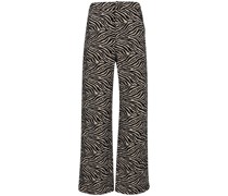 Gerade Hose mit Zebra-Print