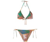 Triangel-Bikini mit Print