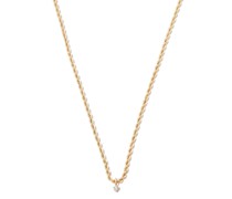 14kt Rope Gelbgoldhalskette mit Diamanten