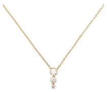18kt Gelbgoldhalskette mit Diamanten
