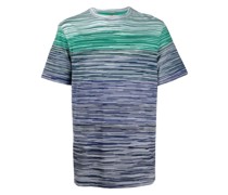 Gestreiftes T-Shirt mit Farbverlauf-Optik