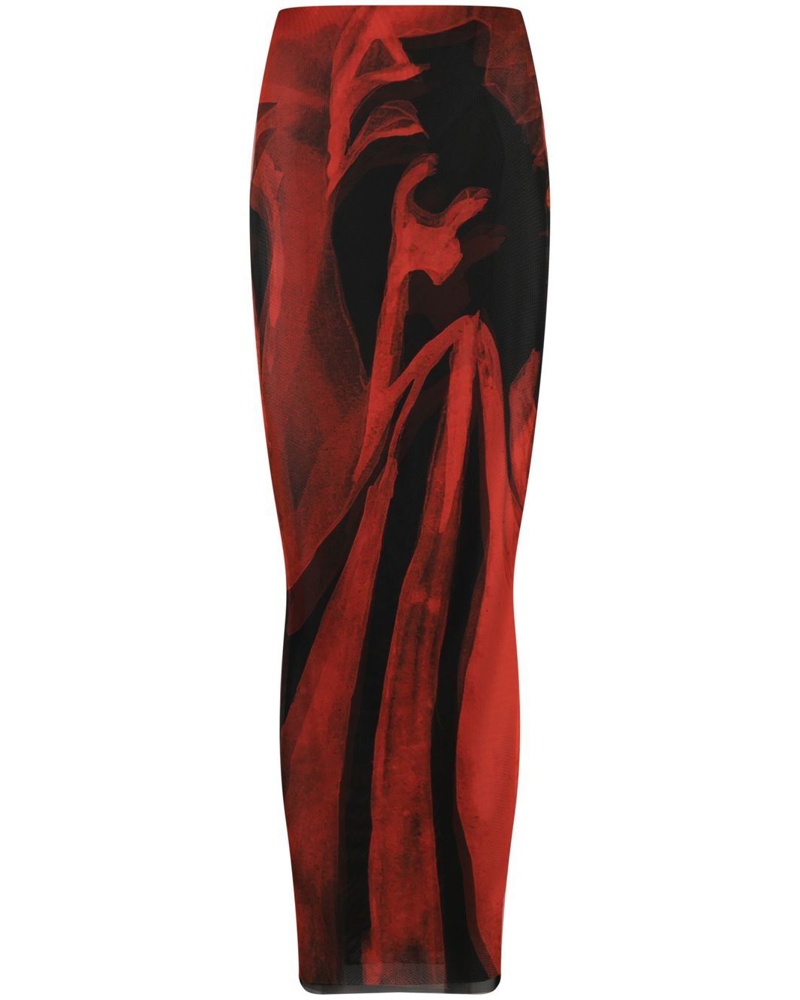 Louisa Ballou Damen Bleistiftrock mit abstraktem Print