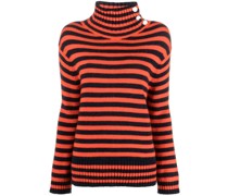 Gestreifter Rollkragenpullover