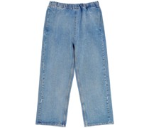 Cropped-Jeans mit elastischem Bund
