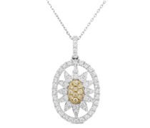 18kt Goldhalskette mit Diamanten