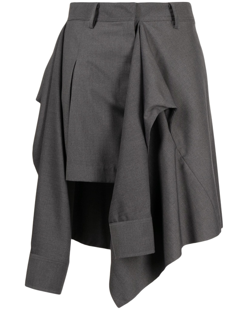 GOEN.J Damen Minirock im Layering-Look